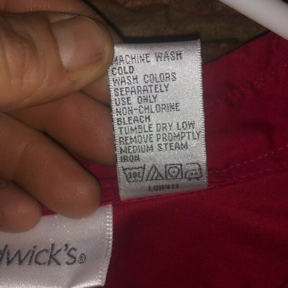 Chadwicks Vintage 90's Red Button Down Shirt Women's Size 18W - Picture 5 of 8